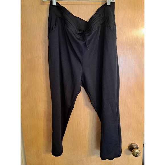 Tek Gear Women’s Xl On The Go Mid Rise Capri Black Stretch Pants RN#73277 - Picture 1 of 9